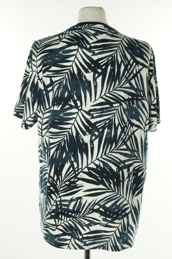 Koszulka biało-niebieska w liście - EASY zdjęcie 2