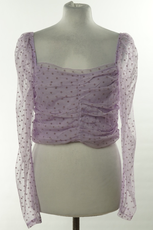 Top fioletowy w kropki  - H&M zdjęcie 1