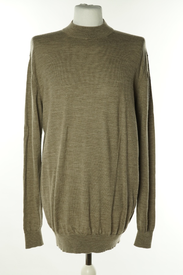 Sweter beżowy wełniany - DRESSMANN zdjęcie 1