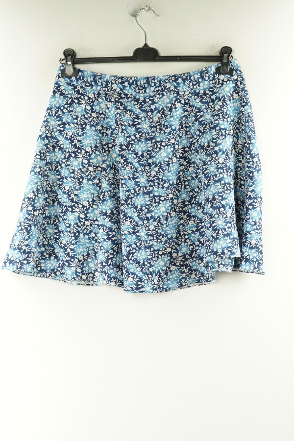 Spódnica niebiesko-granatowa w białe kwiatki - AVA JUNE zdjęcie 2