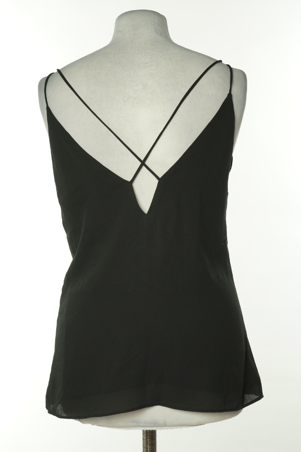 Bluzka czarna na cienkich ramiączkach, H&M - H&M zdjęcie 2