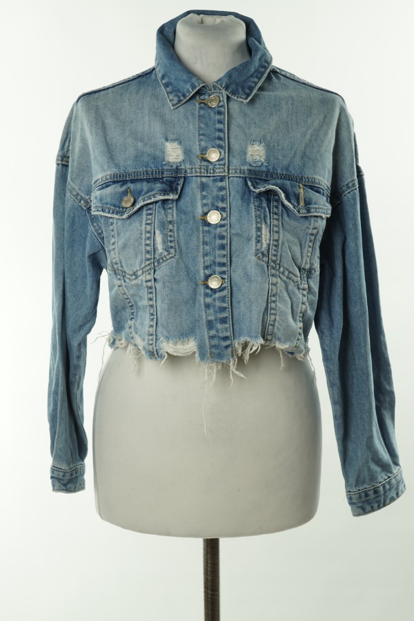 Kurtka niebieska jeansowa krótka - REALTY JEANS zdjęcie 1