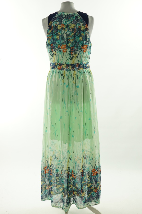 Sukienka seledynowa w kwiaty - PUSSYCAT zdjęcie 2