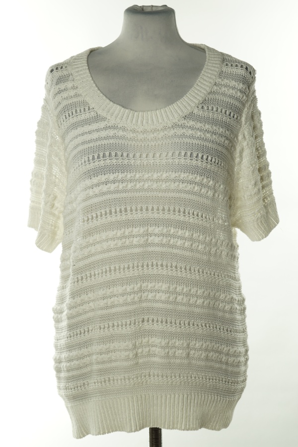 Bluzka biała sweterkowa z krótkim rękawem - DUNNES zdjęcie 1