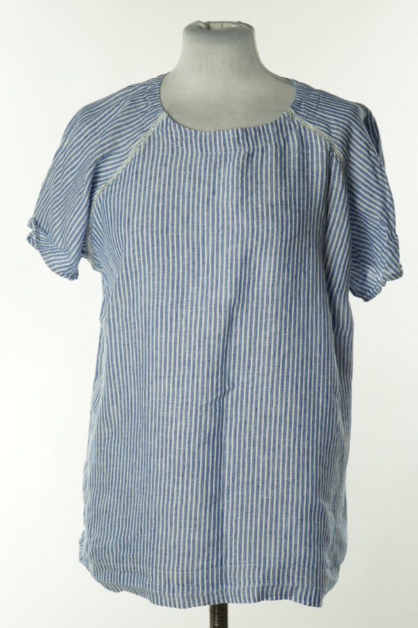 Bluzka w niebiesko - białe paski, 100% len - NEXT zdjęcie 1