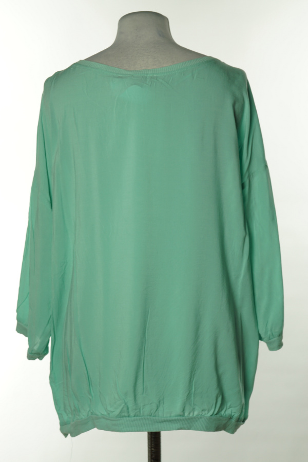 Bluzka miętowa wiskozowa - ATMOSPHERE zdjęcie 2