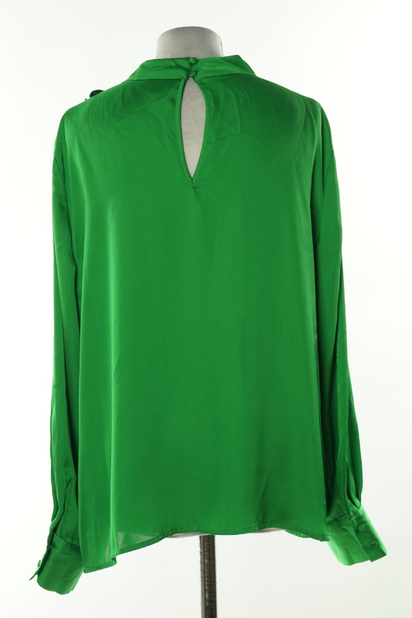Bluzka zielona a'la satyna - SAVIDA zdjęcie 2