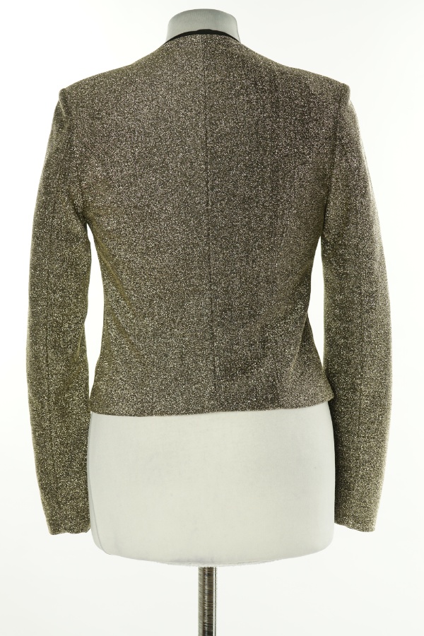 Żakiet czarny ze złotą nitką - AMISU zdjęcie 2