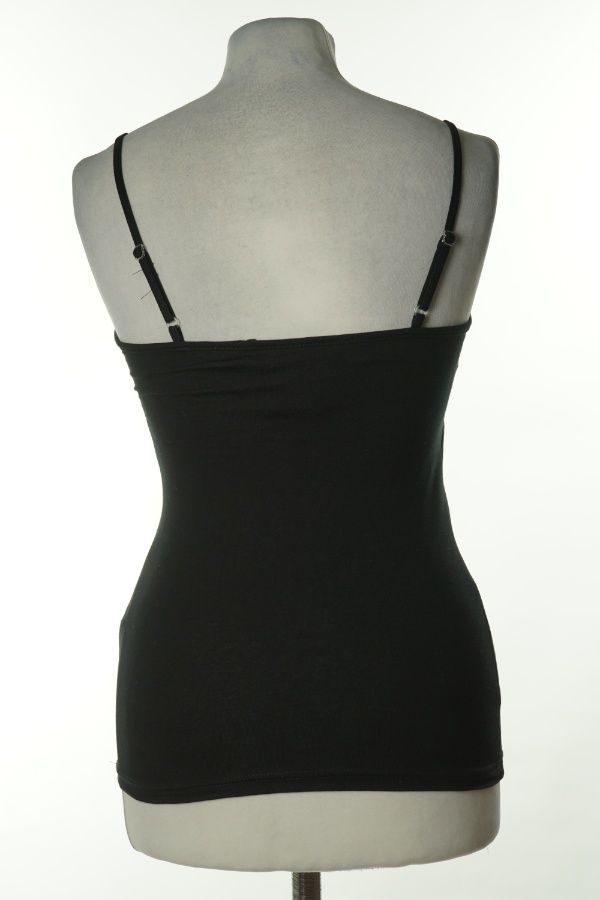 Koszulka czarna na cienkich ramiączkach - LAGER 157 zdjęcie 2