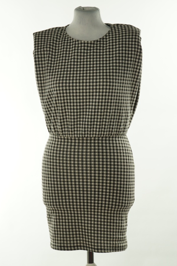 Sukienka czarno-biała w kratkę, ZARA - ZARA zdjęcie 1