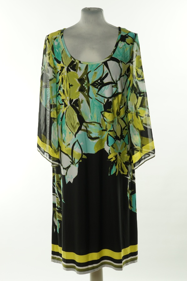 Sukienka zielono czarna wzorzysta  - RONNI NICOLE zdjęcie 1