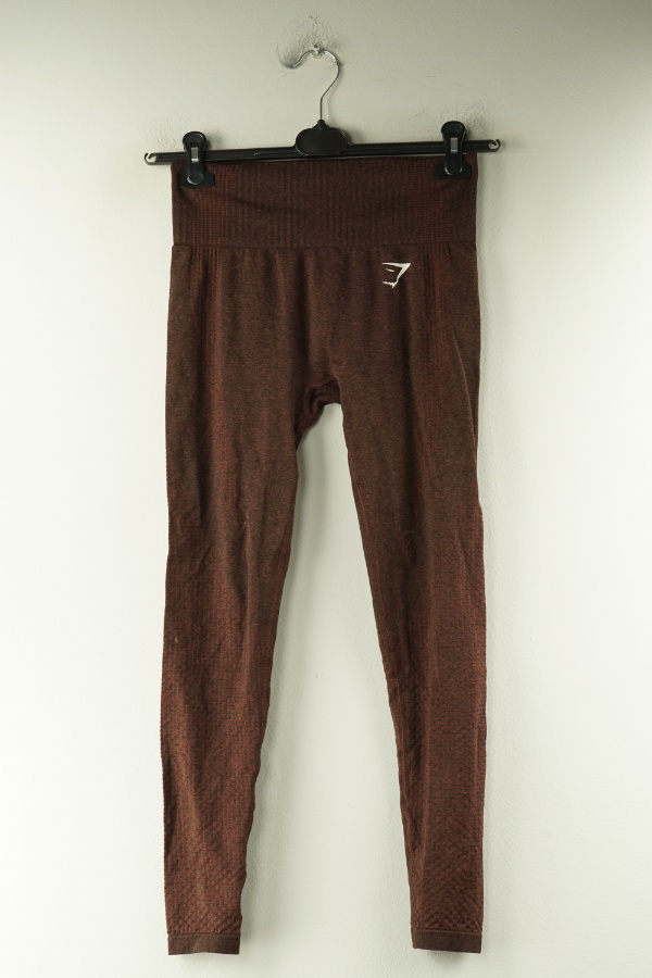 Legginsy brązowe melanż - BRAK METKI Z NAZWĄ PRODUCENTA zdjęcie 1