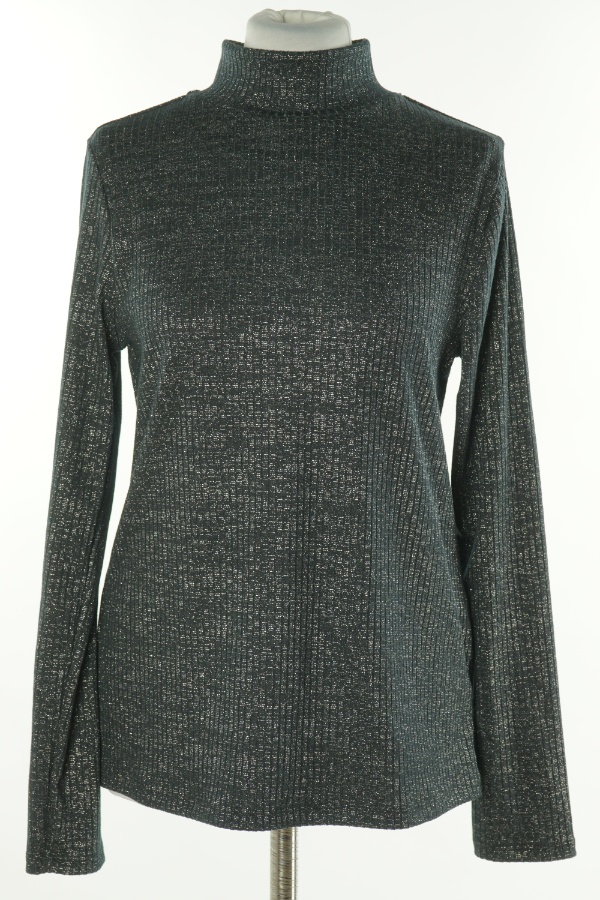 Golf czarny ze srebrną nitką - F&F zdjęcie 1