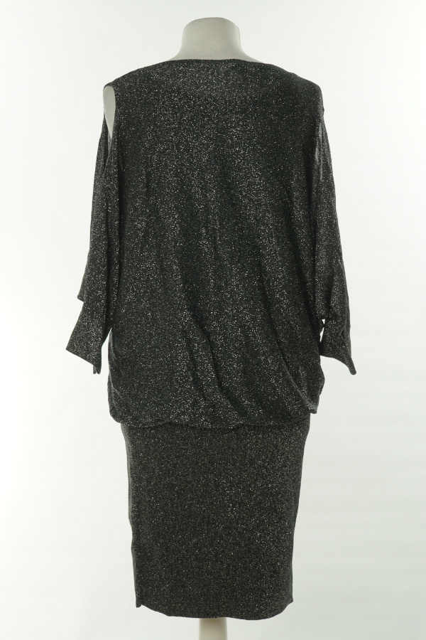 Sukienka czarna ze srebrną nitką - PHASE EIGHT zdjęcie 2