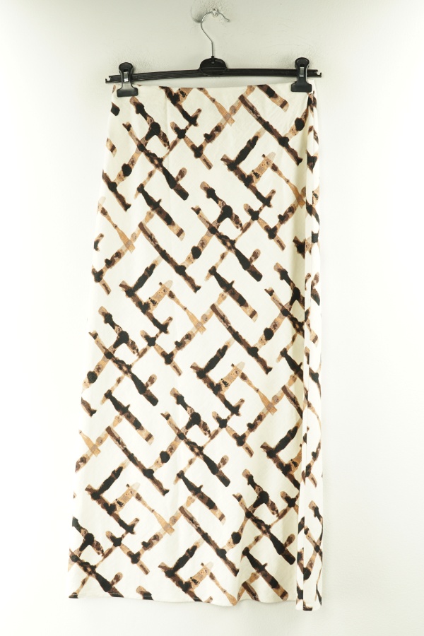 Spódnica beżowa w brazowe mazaje - M&S zdjęcie 2