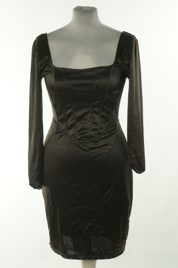 Sukienka czarna a'la satynowa, H&M - H&M zdjęcie 1