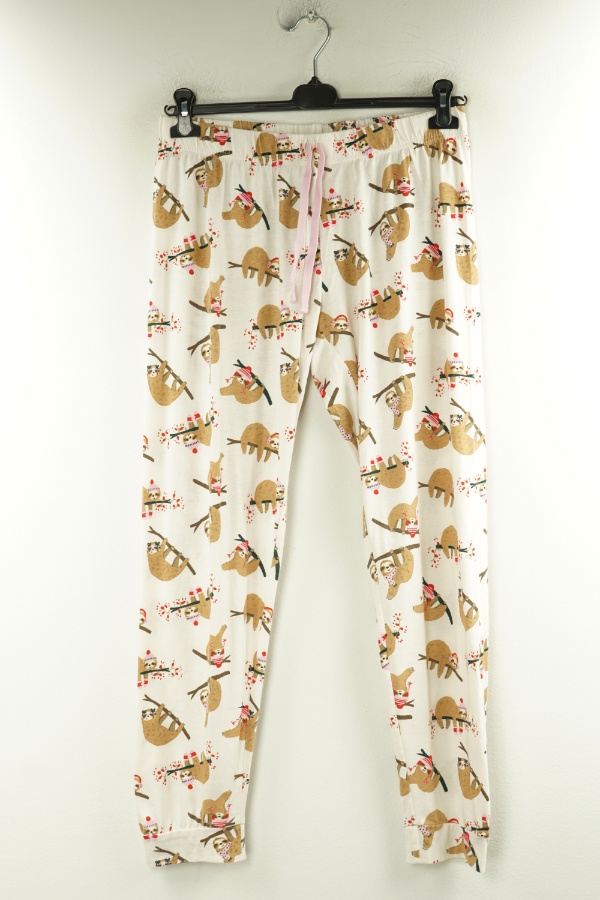 Spodnie piżamowe beżowe świąteczne - PRIMARK zdjęcie 1