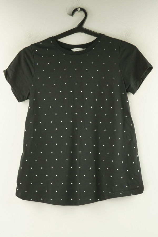 Koszulka czarna w kropki - GEORGE zdjęcie 1