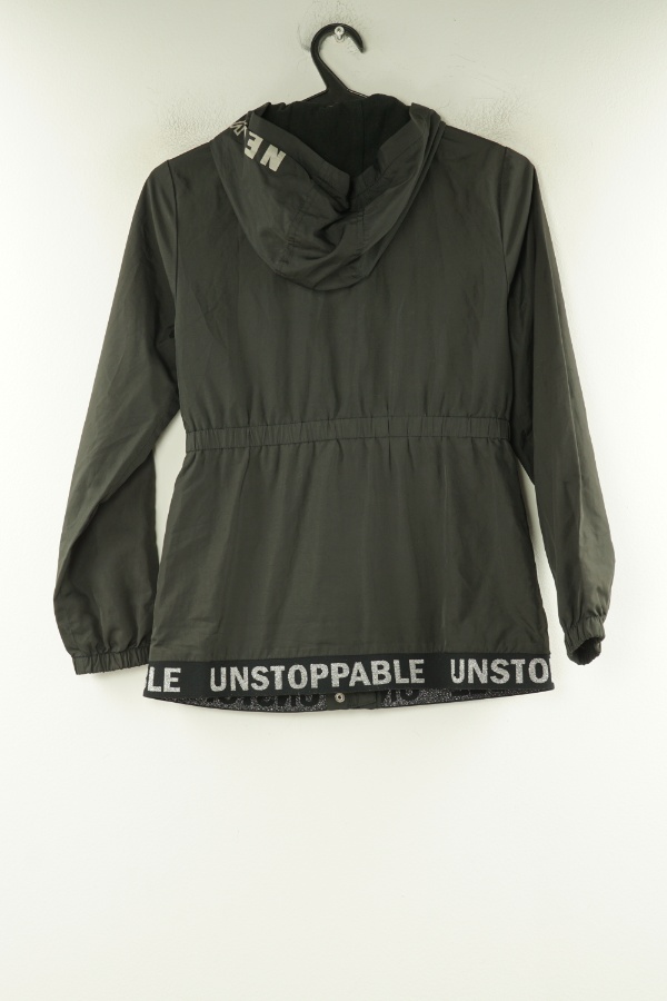 Kurtka czarna cienka ze ściągaczem w talii - GEORGE zdjęcie 2