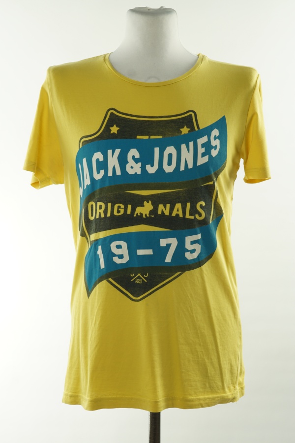 Koszulka żółta nadruk - JACK&JONES zdjęcie 1
