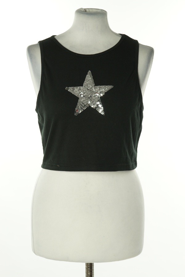Top czarny z gwiazdką - SHEIN zdjęcie 1