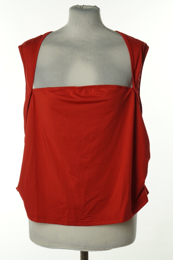 Koszulka czerwona z marszczeniami - SHEIN zdjęcie 1