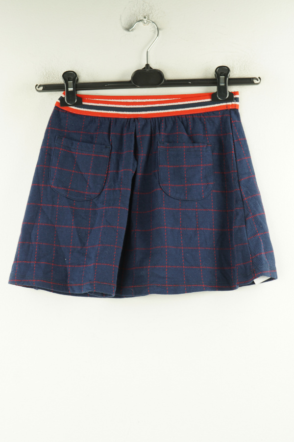 Spódnica granatowa w kratkę - DU PAREIL zdjęcie 1