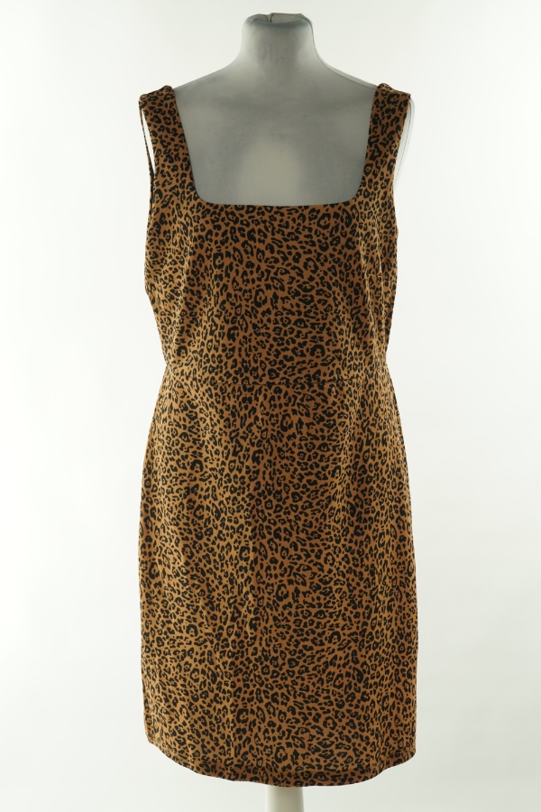 Sukienka brązowa w czarne cętki, H&M - H&M zdjęcie 1