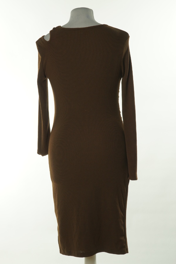 Sukienka karmelowa prążkowana - SHEIN zdjęcie 2