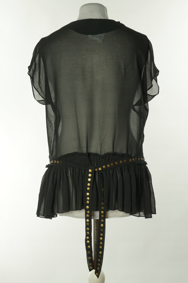 Bluzka czarna ze złotą nitką i ozdobnymi cekinami - NEXT zdjęcie 2