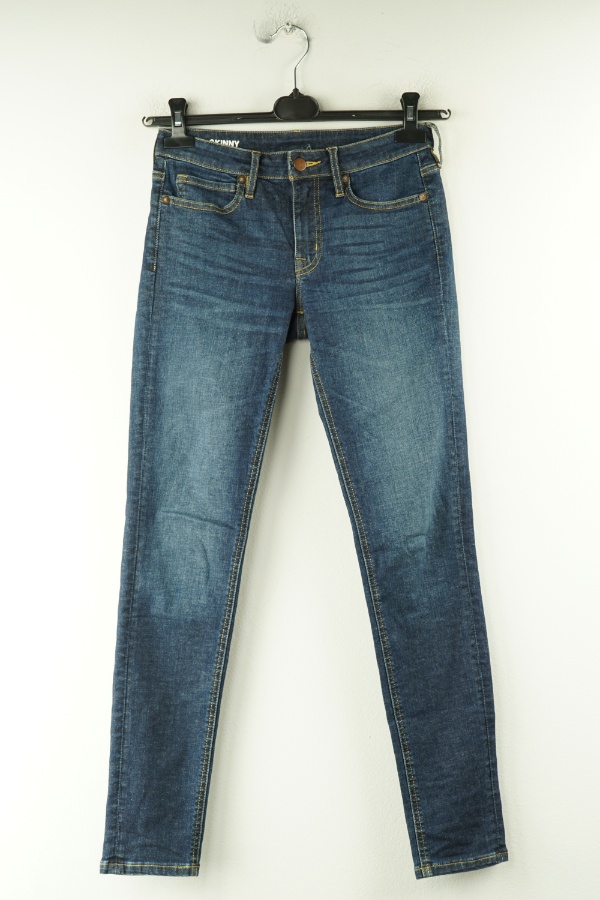 Spodnie granatowe jeansowe skinny - MUJI zdjęcie 1