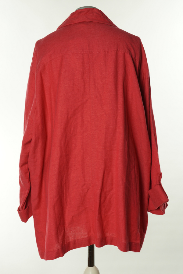 Koszula brudny róż, w składzie wiskoza, bawełna i len - ESSENTIAL COLLECTION zdjęcie 2