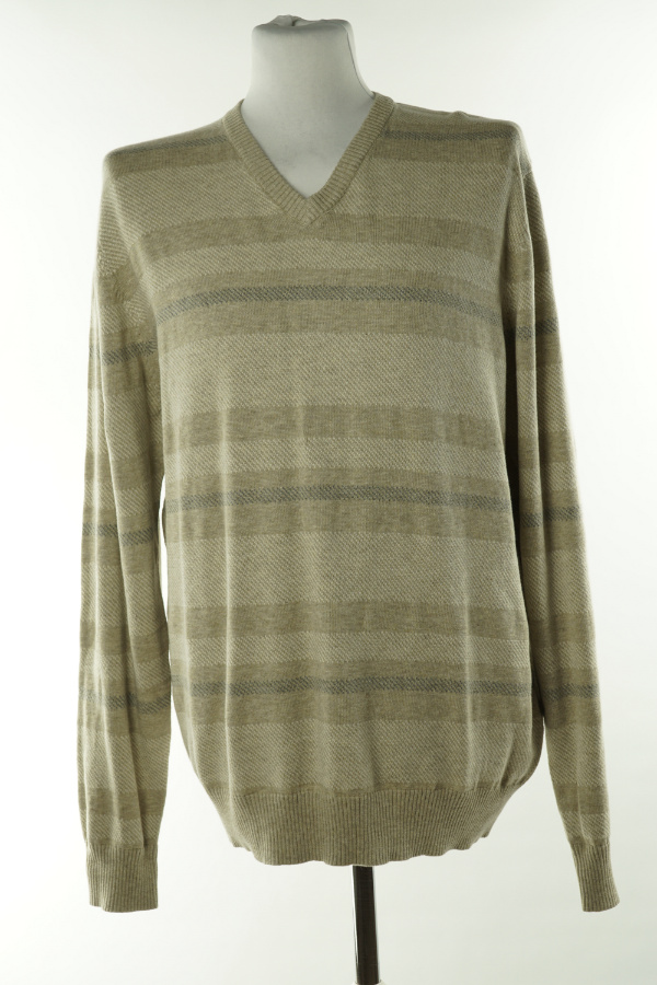Sweter beżowy w paski - MARKS & SPENCER zdjęcie 1