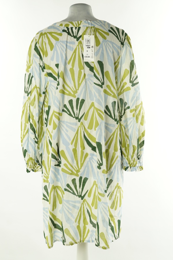 Sukienka biała w niebiesko-zielone wzory - M&S zdjęcie 2