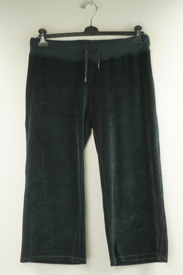 Spodnie dresowe welurowe czarne - BRAK METKI Z NAZWĄ PRODUCENTA zdjęcie 1