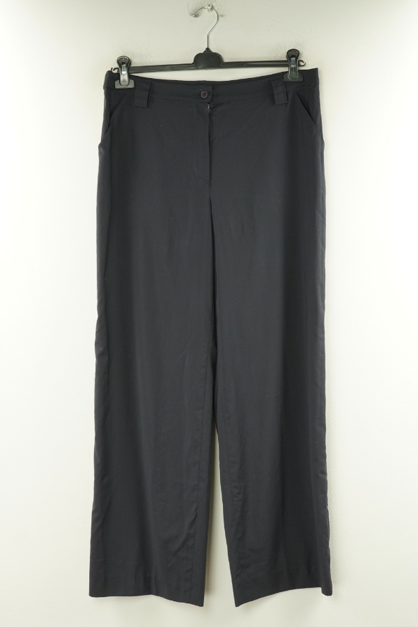 Spodnie materiałowe granatowe - BRAK METKI Z NAZWĄ PRODUCENTA zdjęcie 1