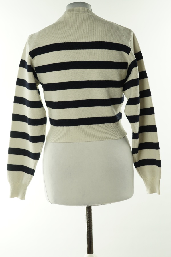 Sweter biały w paski  - ZARA zdjęcie 2