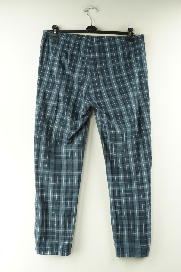 Spodnie piżamowe granatowe w kratkę - H&M zdjęcie 2