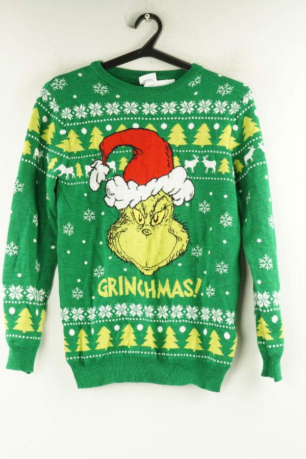 Sweter zielony z motywem świątecznym - PRIMARK zdjęcie 1