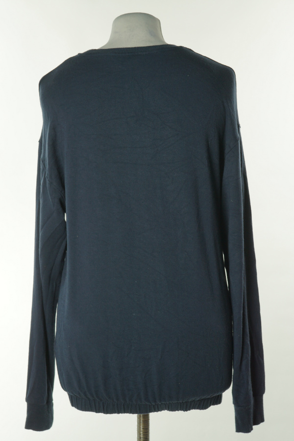 Bluza cienka granatowa ze ściągaczem na dole - F&F zdjęcie 2