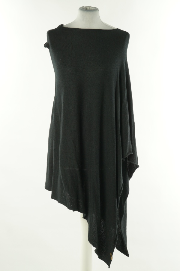 Ponczo sweterkowe czarne - LAGER 157 zdjęcie 1