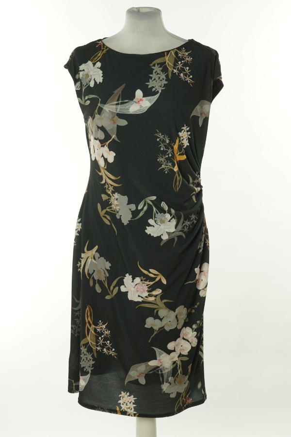 Sukienka drapowana czarna w kwiaty - WALLIS zdjęcie 1