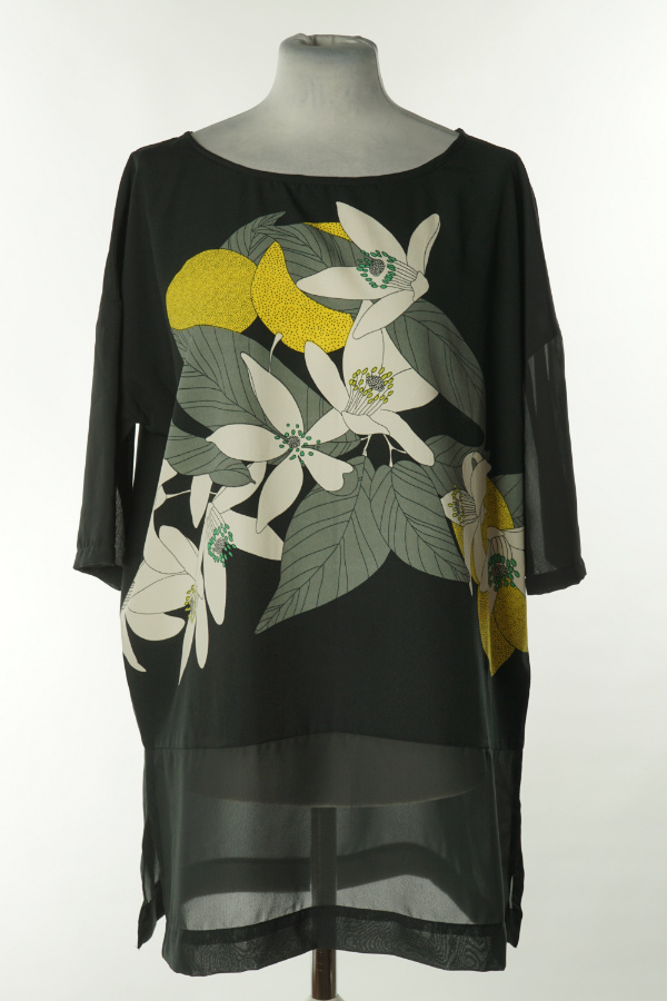 Bluzka czarna w kwiaty - GREAT PLAINS zdjęcie 1