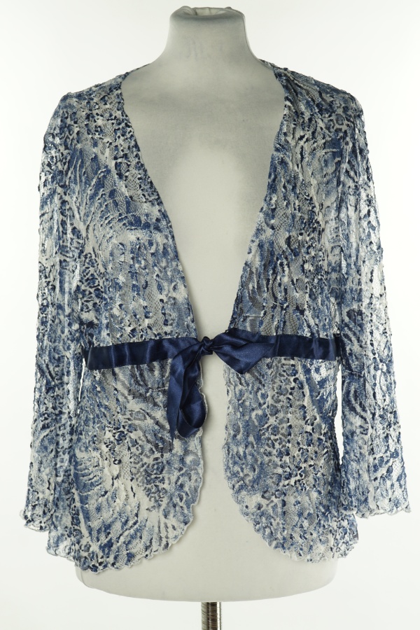 Narzutka niebiesko-biała koronkowa - CHIANTI zdjęcie 1