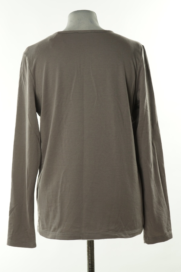 Bluzka szara gładka - BRAK METKI Z NAZWĄ PRODUCENTA zdjęcie 2