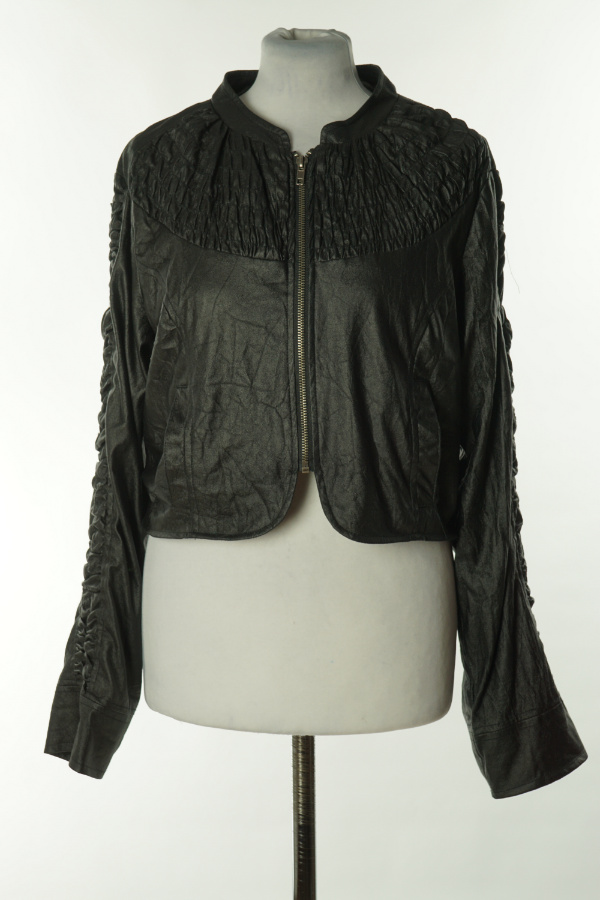 Bluza cienka czarna z marszczeniami - SOYA CONCEPT zdjęcie 1