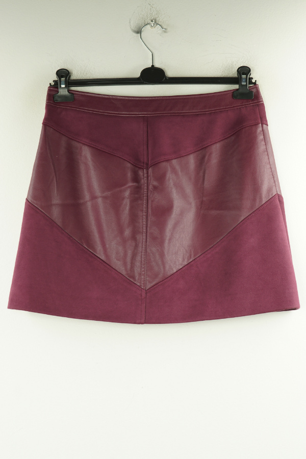 Spódnica bordowa ekoskóra - M&S zdjęcie 2