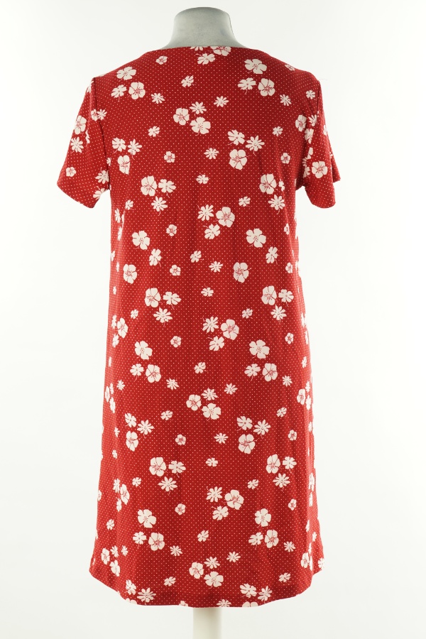 Sukienka czerwona w białe kwiatki i kropki - MANGO zdjęcie 2