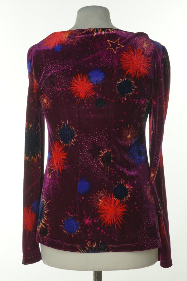 Bluzka welurowa różowa wzorek - MONSOON zdjęcie 2