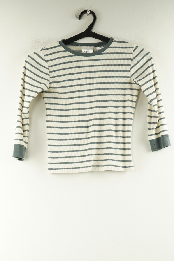 Bluzka kremowa w niebieskie paski, H&M - H&M zdjęcie 1